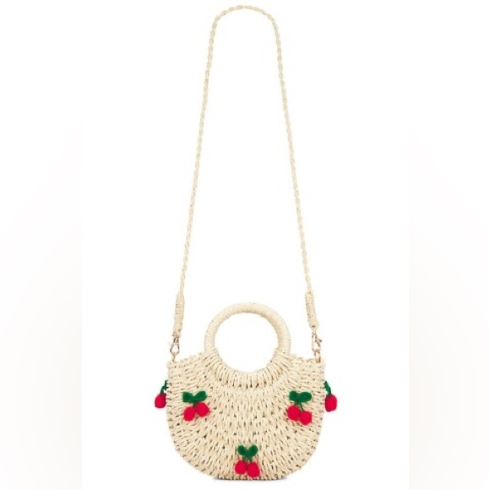 REVOLVE Cream and Red Mini Bag with Whimsical Fruit Design - Picture 1 of 7